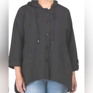 NWT. Christian Siriano Ponte A
Line Charcoal Jacket, Sz 1X